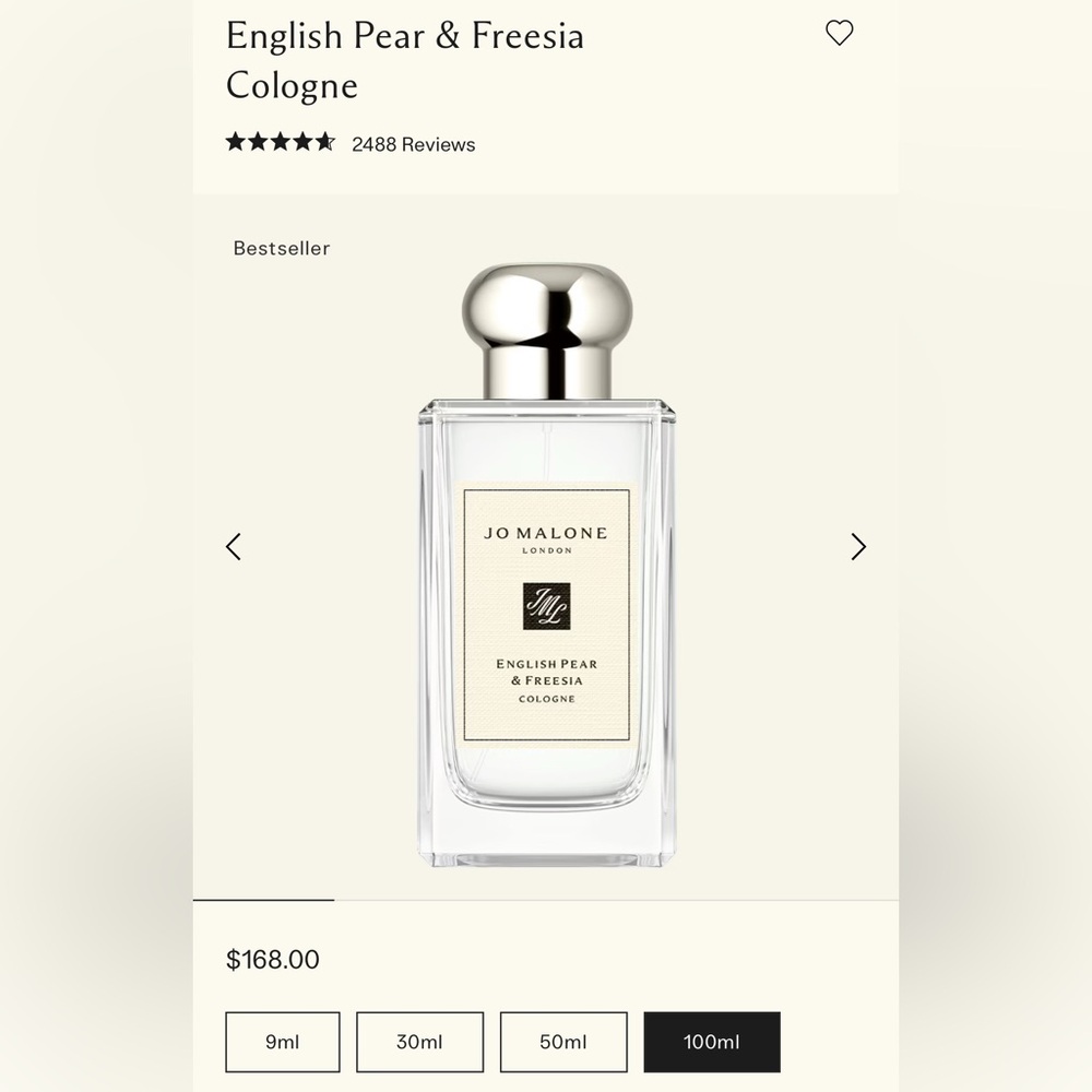 NWT Jo Malone English Pear & Freesia Perfume
